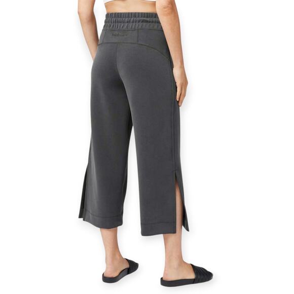 Lululemon | Size 8 | Soft Ambitions High Rise Crop Wide Leg Graphite Grey Pants - Picture 3 of 11